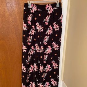 Black floral pants